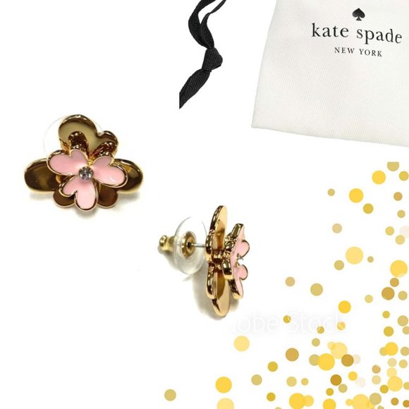 kate spade Rare Pink Pansy Blossom Earrings - Picture 1 of 6